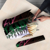 New Caledonia Kanaky Personalized Umbrella Kagu Bird Emblem - Polynesian Pride