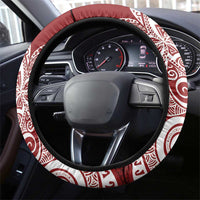 Polynesian Steering Wheel Cover Tropical Santa - Plumeria Red Vintage LT7 - Polynesian Pride