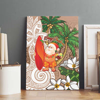 Polynesian Canvas Wall Art Tropical Santa - Plumeria Beige Vintage LT7 - Polynesian Pride