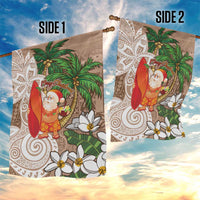 Polynesian Garden Flag Tropical Santa - Plumeria Beige Vintage LT7 - Polynesian Pride