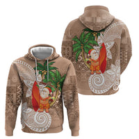 Polynesian Hoodie Tropical Santa - Plumeria Beige Vintage LT7 - Polynesian Pride