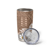 Polynesian Tumbler Cup Tropical Santa - Plumeria Beige Vintage LT7 - Polynesian Pride