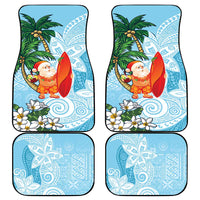 Polynesian Car Mats Tropical Santa - Plumeria Turquoise Vintage LT7 - Polynesian Pride
