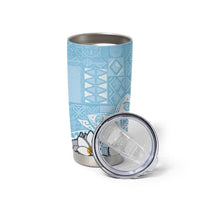 Polynesian Tumbler Cup Tropical Santa - Plumeria Turquoise Vintage LT7 - Polynesian Pride