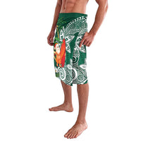 Polynesian Lavalava Tropical Santa - Plumeria Green Vintage LT7 - Polynesian Pride