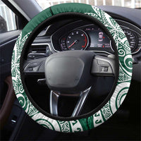 Polynesian Steering Wheel Cover Tropical Santa - Plumeria Green Vintage LT7 - Polynesian Pride