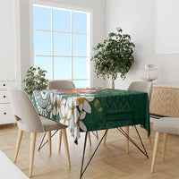 Polynesian Tablecloth Tropical Santa - Plumeria Green Vintage LT7 - Polynesian Pride