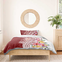 Aloha Hawaii Island Personalized Bedding Set Crimson Dreamy Turtle LT7 - Polynesian Pride
