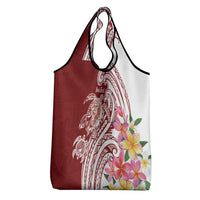 Aloha Hawaii Island Personalized Grocery Bag Crimson Dreamy Turtle