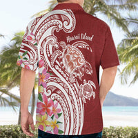 Aloha Hawaii Island Personalized Hawaiian Shirt Crimson Dreamy Turtle LT7 - Polynesian Pride