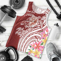 Aloha Hawaii Island Personalized Men Tank Top Crimson Dreamy Turtle LT7 - Polynesian Pride