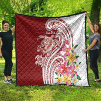Aloha Hawaii Island Personalized Quilt Crimson Dreamy Turtle