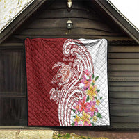 Aloha Hawaii Island Personalized Quilt Crimson Dreamy Turtle