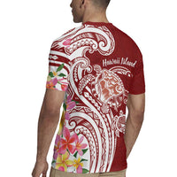 Aloha Hawaii Island Personalized Rugby Jersey Crimson Dreamy Turtle LT7 - Polynesian Pride
