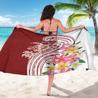 Aloha Hawaii Island Personalized Sarong Crimson Dreamy Turtle