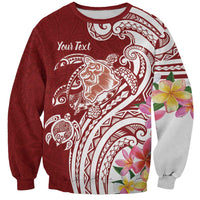 Aloha Hawaii Island Personalized Sweatshirt Crimson Dreamy Turtle LT7 Unisex Red - Polynesian Pride