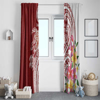 Aloha Hawaii Island Personalized Window Curtain Crimson Dreamy Turtle LT7 - Polynesian Pride