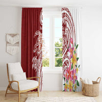 Aloha Hawaii Island Personalized Window Curtain Crimson Dreamy Turtle LT7 - Polynesian Pride