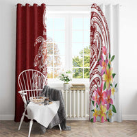 Aloha Hawaii Island Personalized Window Curtain Crimson Dreamy Turtle LT7 - Polynesian Pride