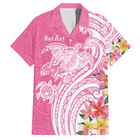 Aloha Maui Island Personalized Family Matching Off The Shoulder Long Sleeve Dress and Hawaiian Shirt Rose Dreamy Turtle