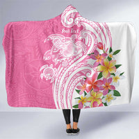 Aloha Maui Island Personalized Hooded Blanket Rose Dreamy Turtle LT7 One Size Rose Pink - Polynesian Pride