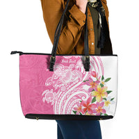 Aloha Maui Island Personalized Leather Tote Bag Rose Dreamy Turtle LT7 - Polynesian Pride