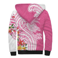 Aloha Maui Island Personalized Sherpa Hoodie Rose Dreamy Turtle LT7 - Polynesian Pride