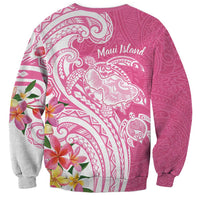 Aloha Maui Island Personalized Sweatshirt Rose Dreamy Turtle LT7 - Polynesian Pride