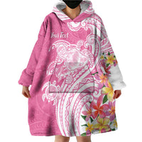 Aloha Maui Island Personalized Wearable Blanket Hoodie Rose Dreamy Turtle LT7 - Polynesian Pride
