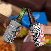 Aloha Kahoolawe Island Personalized 4 in 1 Can Cooler Tumbler Ashen Dreamy Turtle LT7 - Polynesian Pride