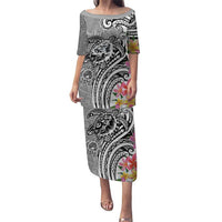 Aloha Kahoolawe Island Personalized Puletasi Ashen Dreamy Turtle