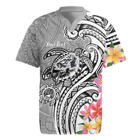 Aloha Kahoolawe Island Personalized Rugby Jersey Ashen Dreamy Turtle LT7 Grey - Polynesian Pride