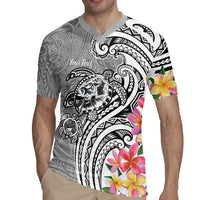 Aloha Kahoolawe Island Personalized Rugby Jersey Ashen Dreamy Turtle LT7 - Polynesian Pride