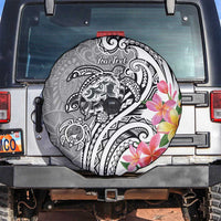 Aloha Kahoolawe Island Personalized Spare Tire Cover Ashen Dreamy Turtle LT7 Grey - Polynesian Pride