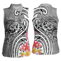 Aloha Kahoolawe Island Personalized Women Sleeveless Polo Shirt Ashen Dreamy Turtle