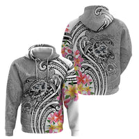 Aloha Kahoolawe Island Personalized Zip Hoodie Ashen Dreamy Turtle