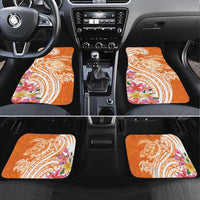 Aloha Lanai Island Personalized Car Mats Orange Dreamy Turtle LT7 Set 4pcs Orange - Polynesian Pride
