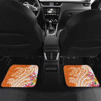 Aloha Lanai Island Personalized Car Mats Orange Dreamy Turtle LT7 Set 2pcs - Back Orange - Polynesian Pride