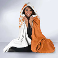 Aloha Lanai Island Personalized Hooded Blanket Orange Dreamy Turtle LT7 - Polynesian Pride