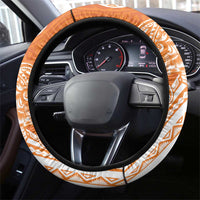 Aloha Lanai Island Steering Wheel Cover Orange Dreamy Turtle LT7 - Polynesian Pride