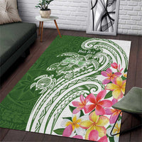 Aloha Molokai Island Personalized Area Rug Sage Dreamy Turtle