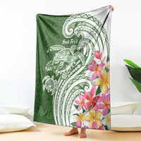 Aloha Molokai Island Personalized Blanket Sage Dreamy Turtle