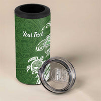 Aloha Molokai Island Personalized 4 in 1 Can Cooler Tumbler Sage Dreamy Turtle