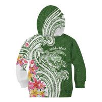 Aloha Molokai Island Personalized Kid Hoodie Sage Dreamy Turtle