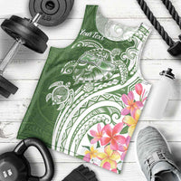 Aloha Molokai Island Personalized Men Tank Top Sage Dreamy Turtle