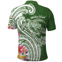 Aloha Molokai Island Personalized Polo Shirt Sage Dreamy Turtle