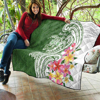 Aloha Molokai Island Personalized Quilt Sage Dreamy Turtle