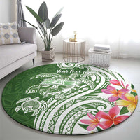 Aloha Molokai Island Personalized Round Carpet Sage Dreamy Turtle