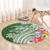 Aloha Molokai Island Personalized Round Carpet Sage Dreamy Turtle