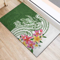 Aloha Molokai Island Personalized Rubber Doormat Sage Dreamy Turtle